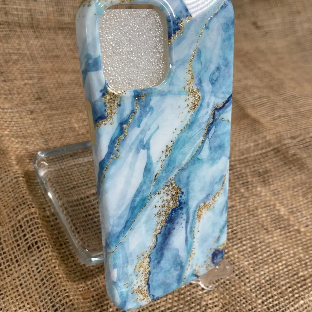 Blue & Gold Marble Case for iPhone PRO MAX